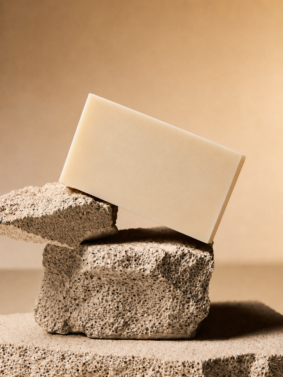 mascarilla sobre piedra